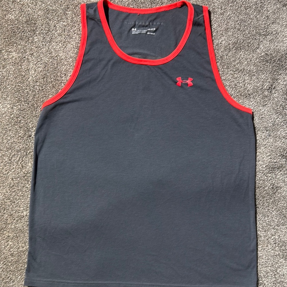 Under Armour Black and Red Performance Tank Top